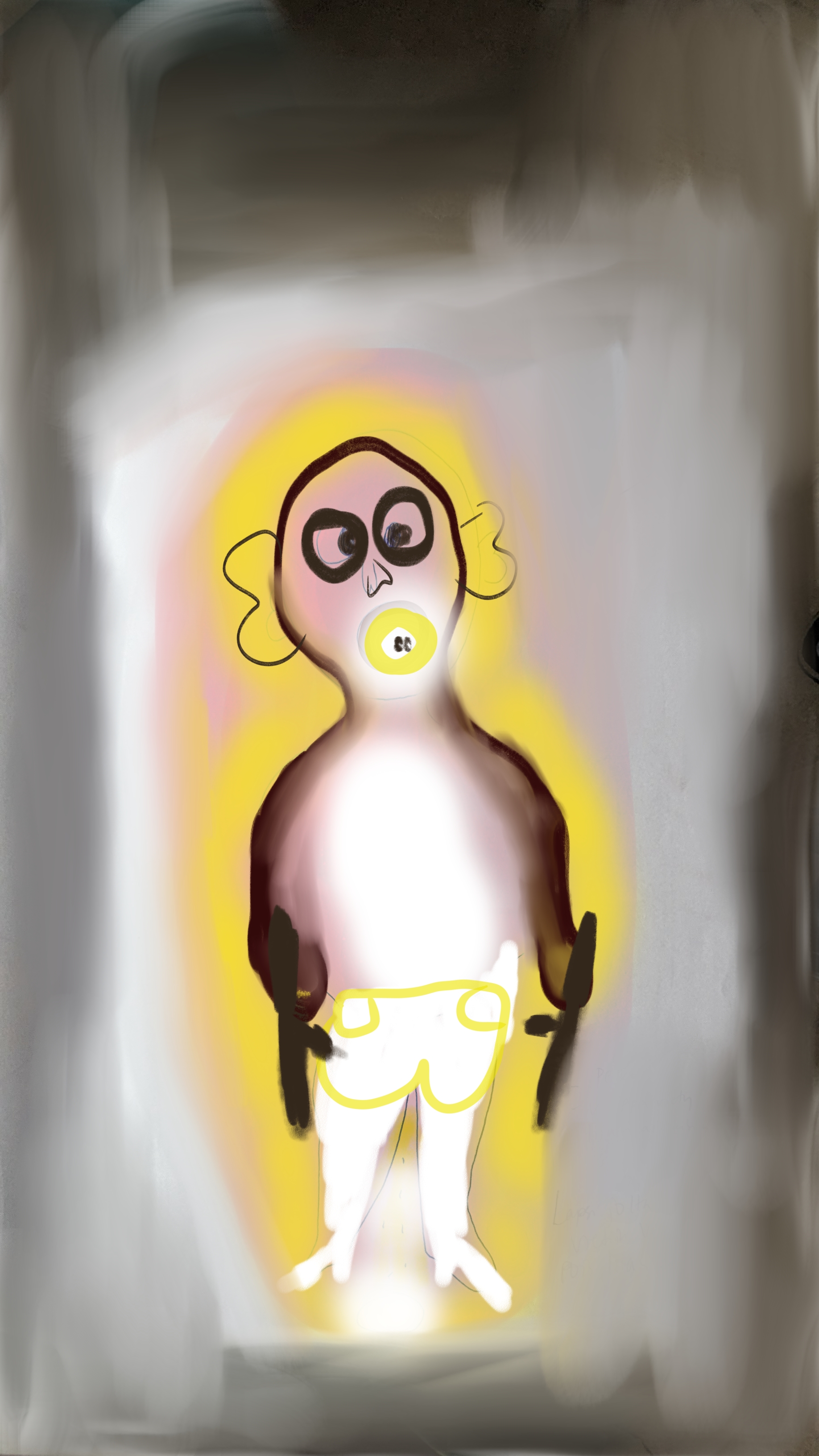 Gangster's Secret Diapers, Digital Painting