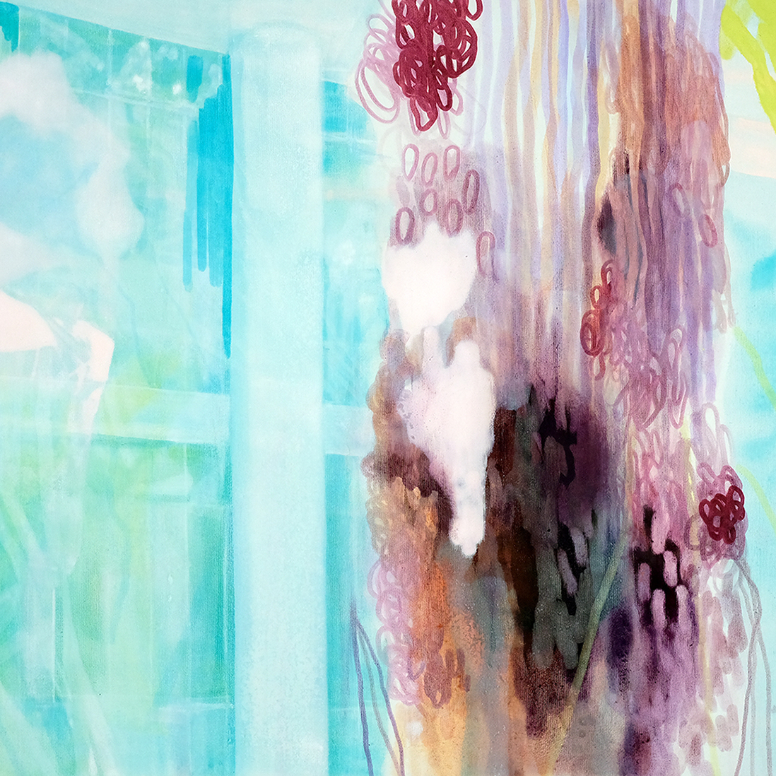 Baumkörper, 2025, Öl auf Leinwand, 120 x 100 cm (Ausschnitt)