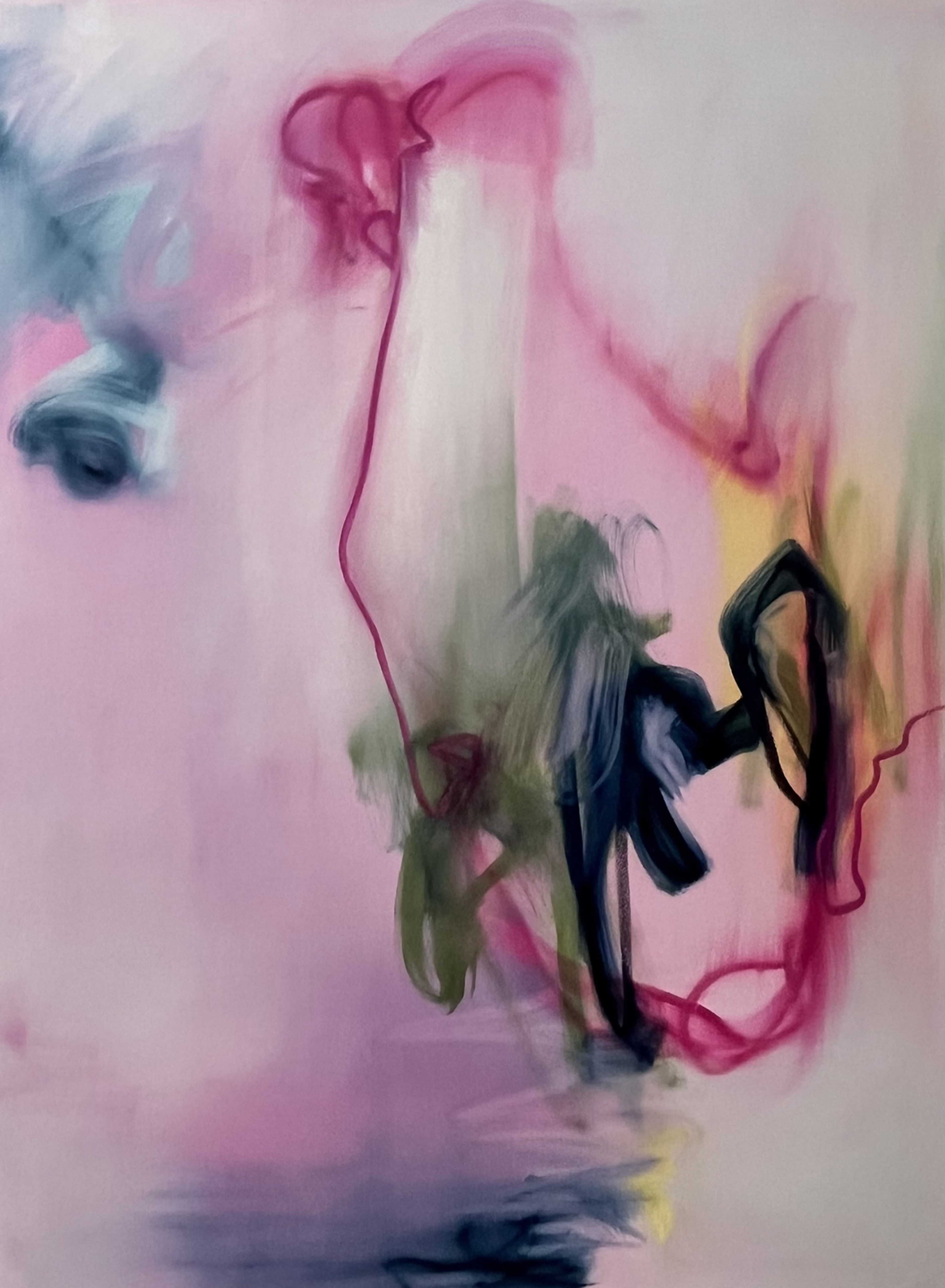 #19337 Magenta Shaping Out Loud, 2025, 150 x 110 cm, Öl auf Leinwand