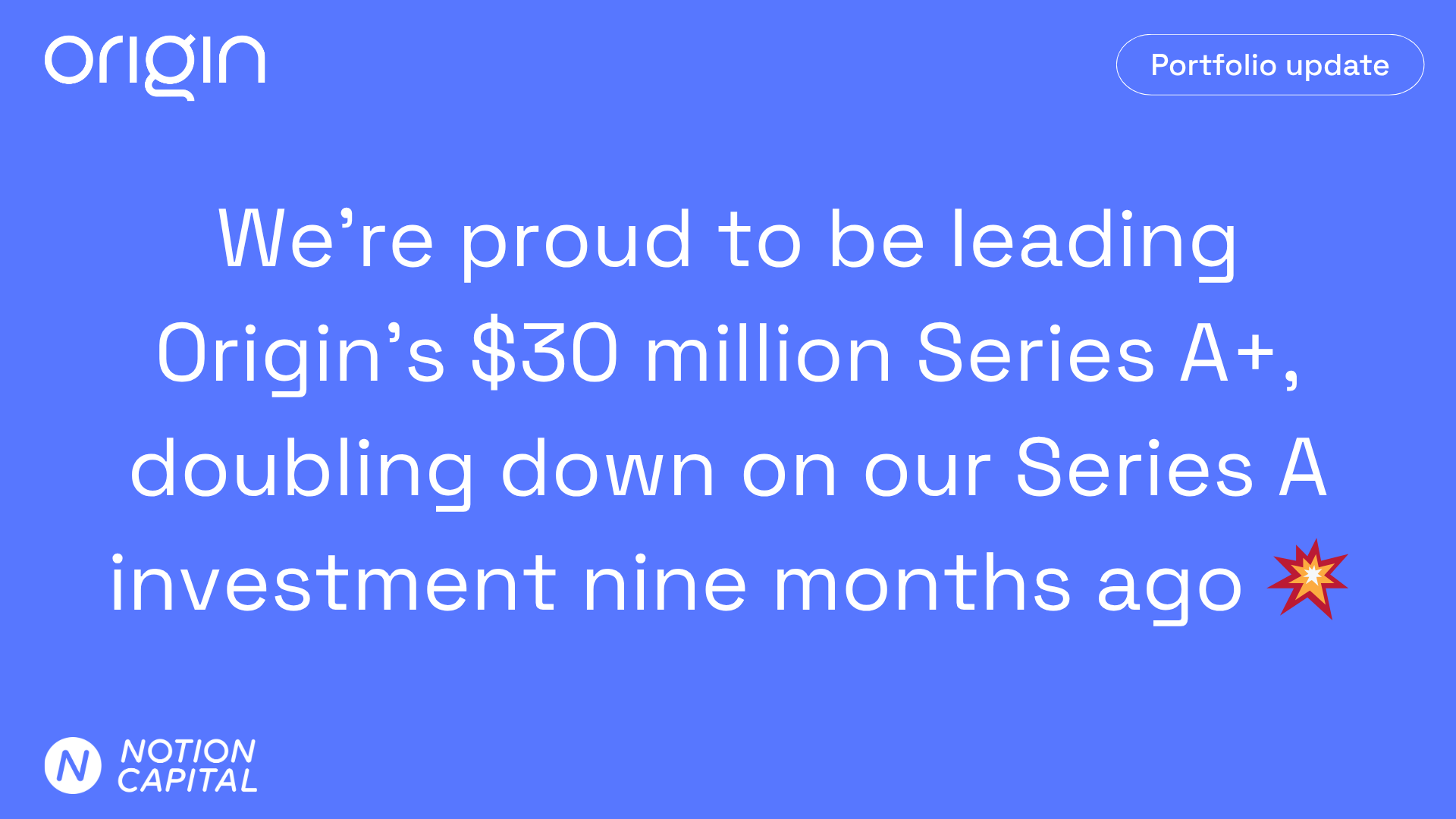 Notion Capital Leads Origin’s $30 Million Series A+, Doubling Down on the Future of Employee Benefits.