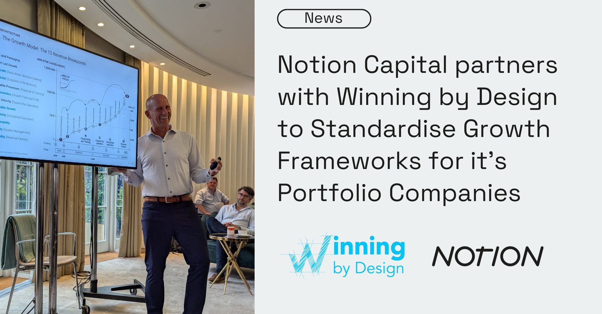 Notion Capital partners with Winning by Design to Standardise Growth Frameworks for it's Portfolio Companies