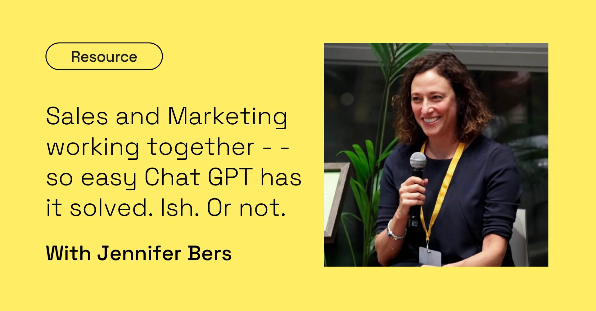 Sales and Marketing working together -- so easy Chat GPT has it solved. Ish. Or not. 
