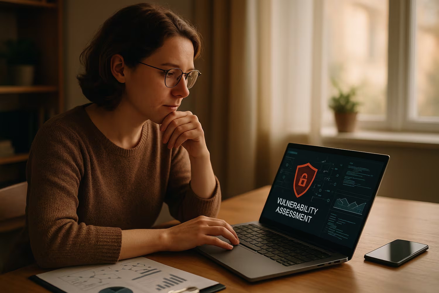 Cybersecurity expert conducting vulnerability assessment