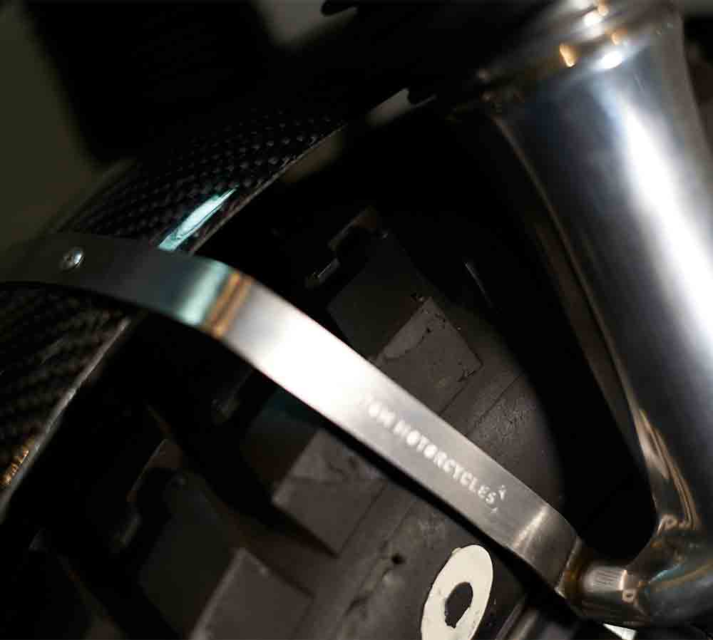 Custom fender desig in carbon fibre for bike build Yamaha xv750 Virago by Custom bike builders DS engineering