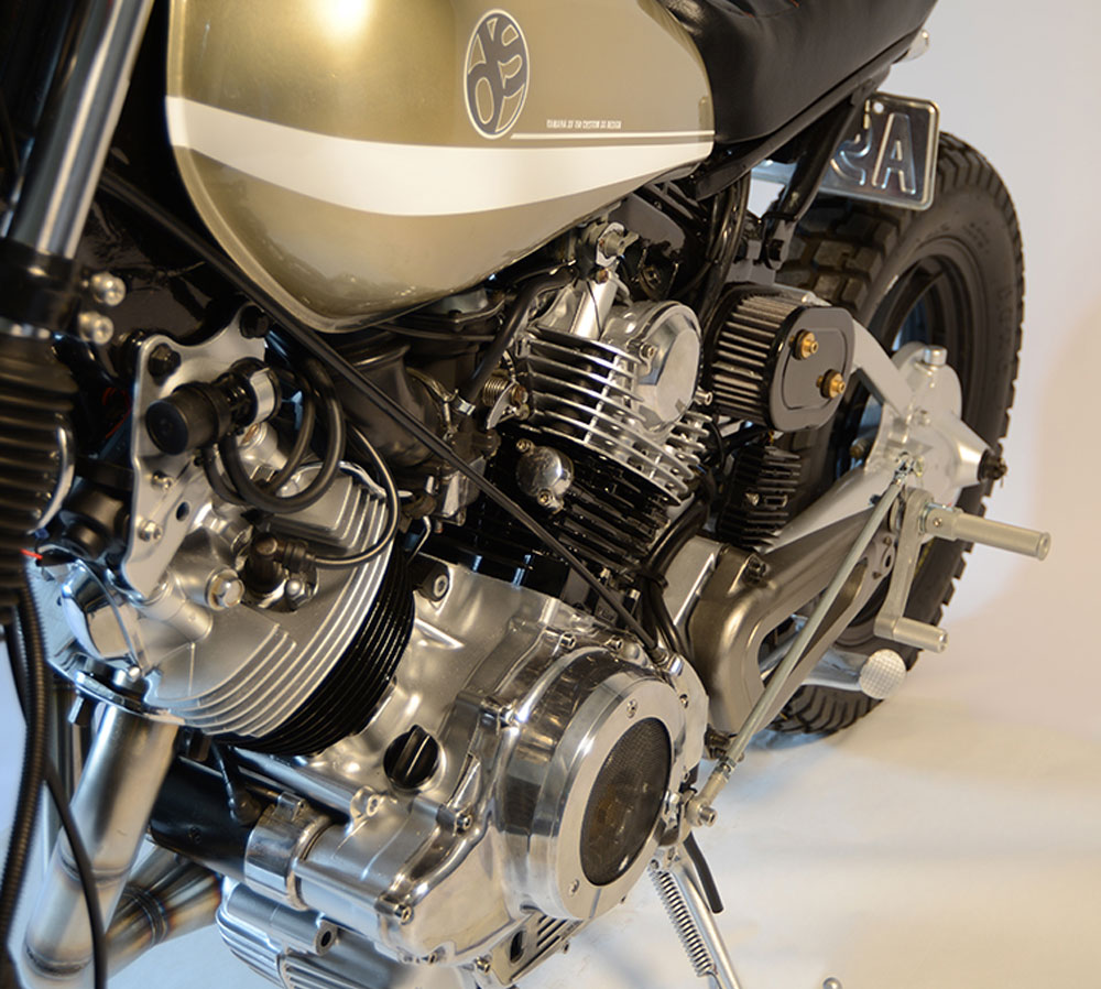 Custom bike build Yamaha xv750 Virago by Custom bike builders DS engineering