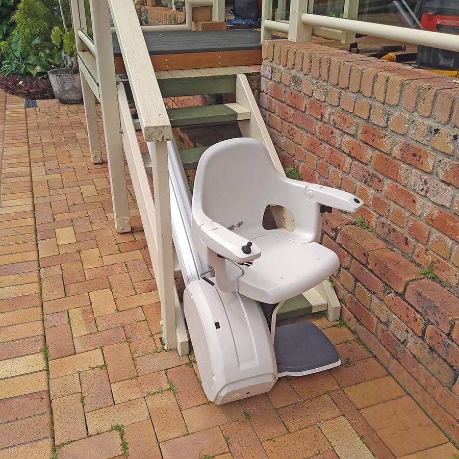 External stair lift to provide safer access to the home.