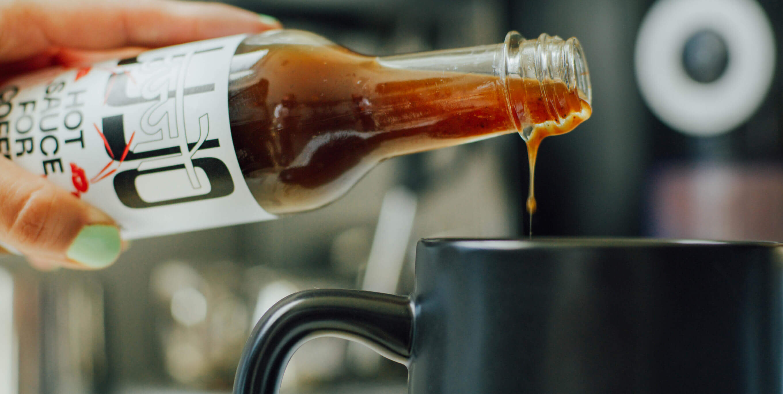 Lauren Pouring Ujjo Coffee Sauce