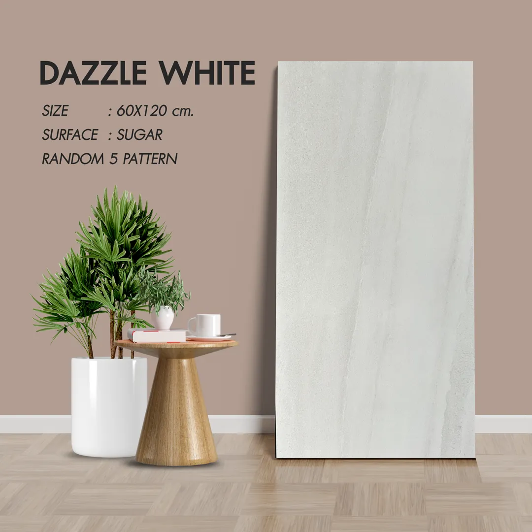 กระเบื้องลายหิน White DAZZLE WHITE