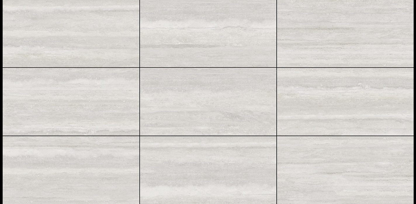 กระเบื้อง Travertine Classic Light 60x120 ผิวด้าน ลายเมื่อปูต่อกันหลายแผ่น