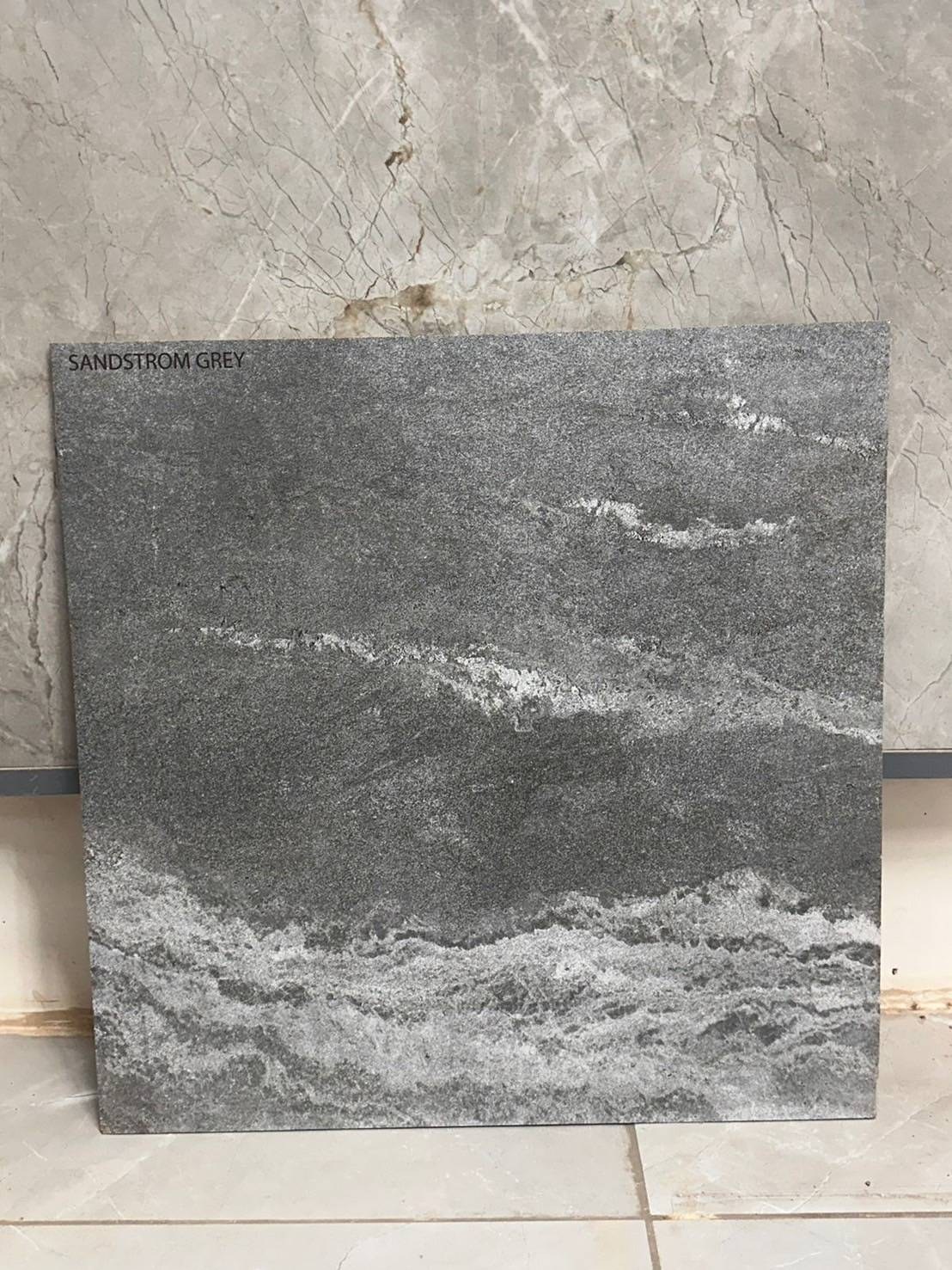 กระเบื้องลายหิน 60x120 SANDSTROM GREY (SG) ผิวชูการ์ ภาพแผ่นจริง