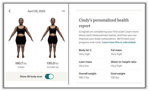 Screens screenshot of a body scan appAI-generated content may be incorrect.