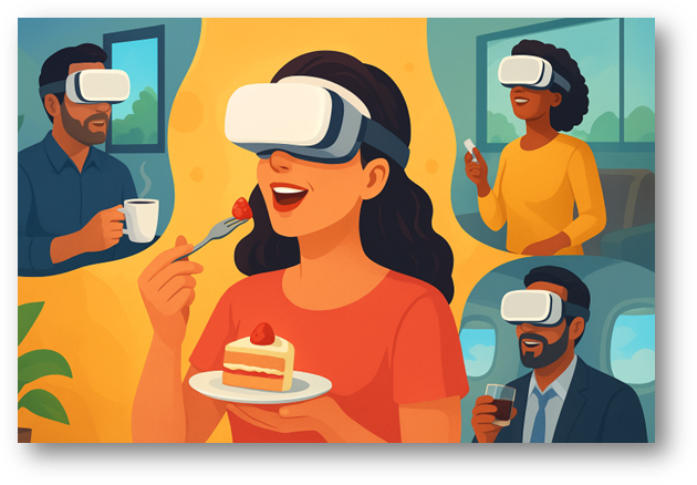 A person wearing virtual reality gogglesAI-generated content may be incorrect.