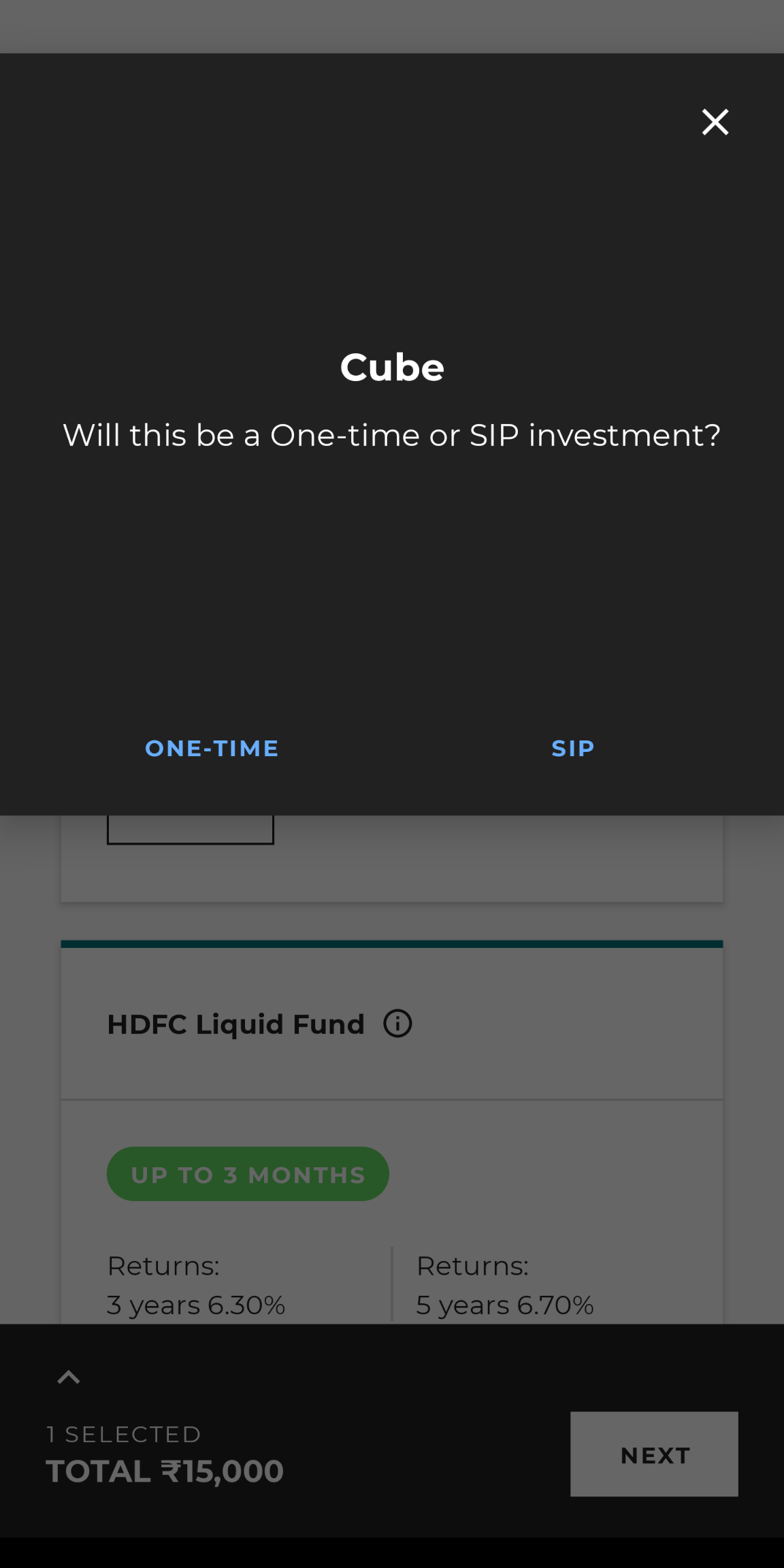 One-time or SIP?