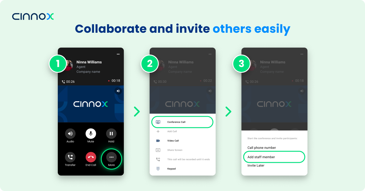 Call recording with CINNOX