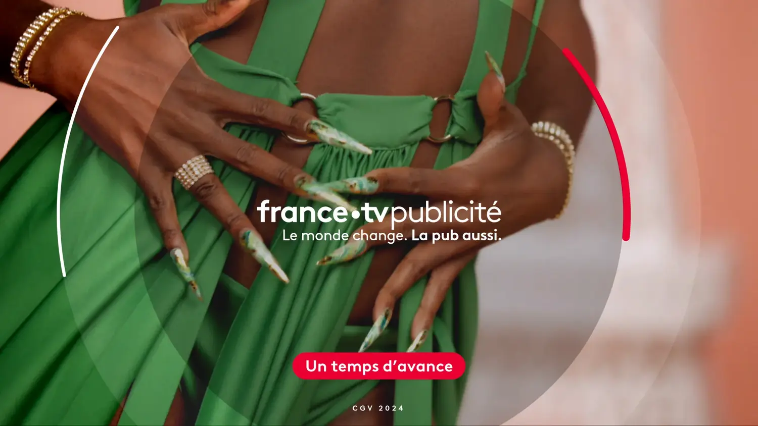 Exemple de slide PowerPoint pour FranceTV pour un évènement, couverture