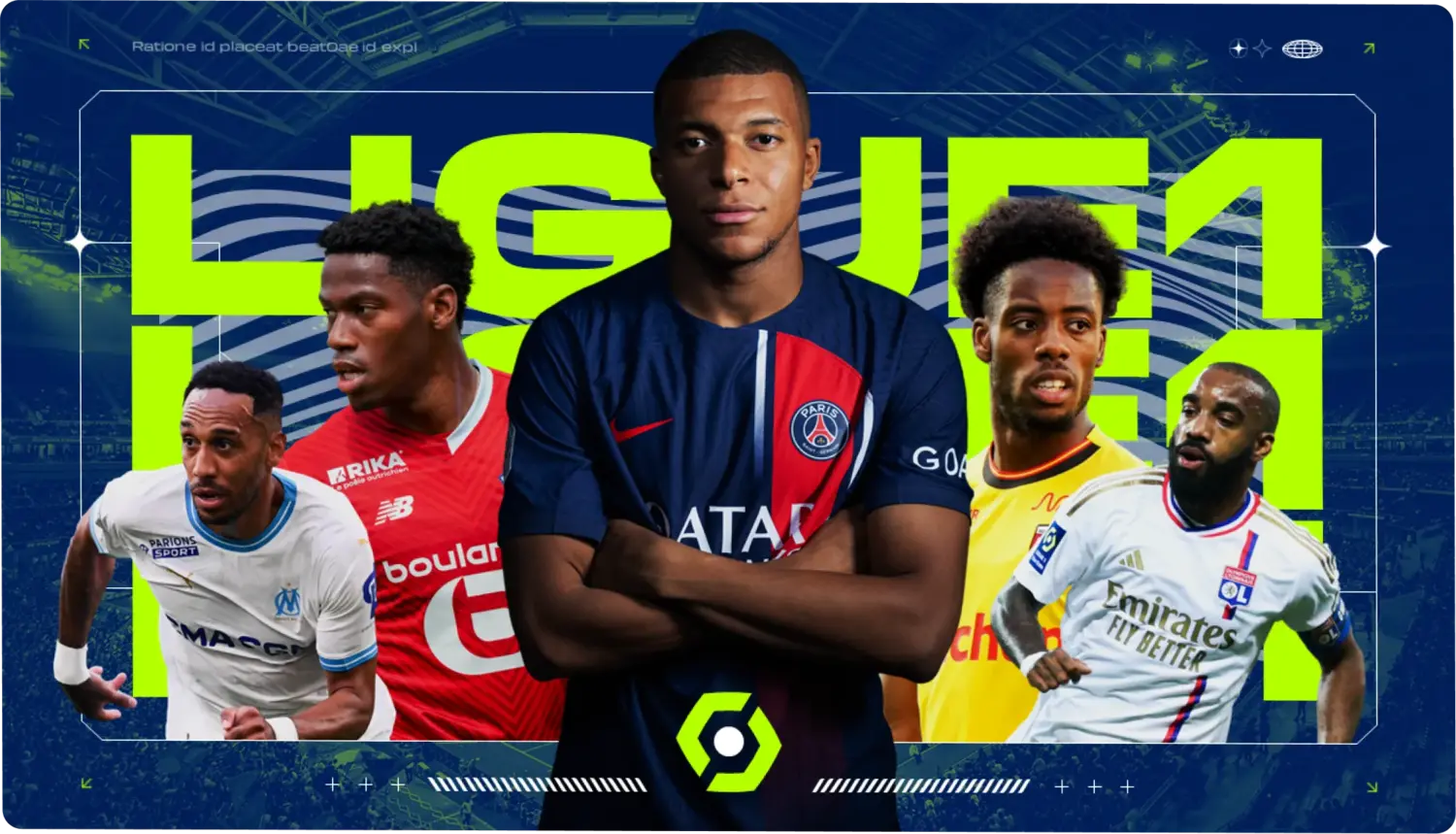 slide de couverture powerpoint pour la ligue 1