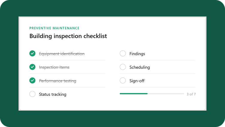 Preventive Maintenance Checklist