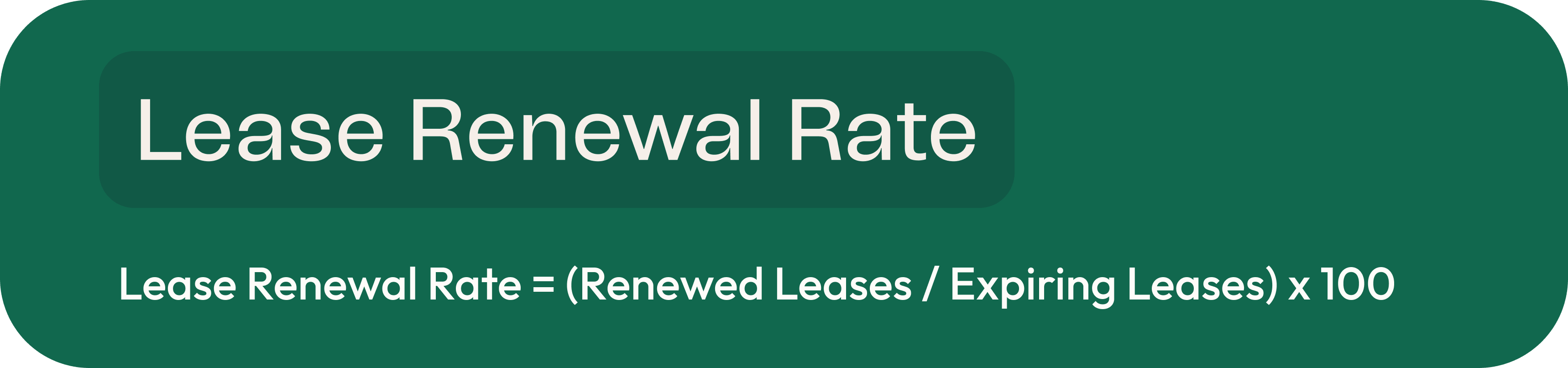 Lease Renewal Rate