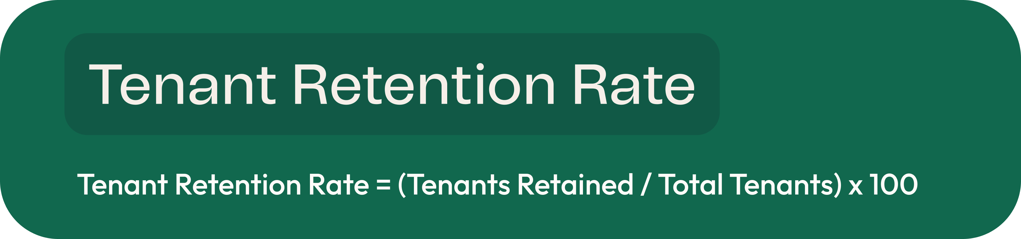 Tenant Retention Rate