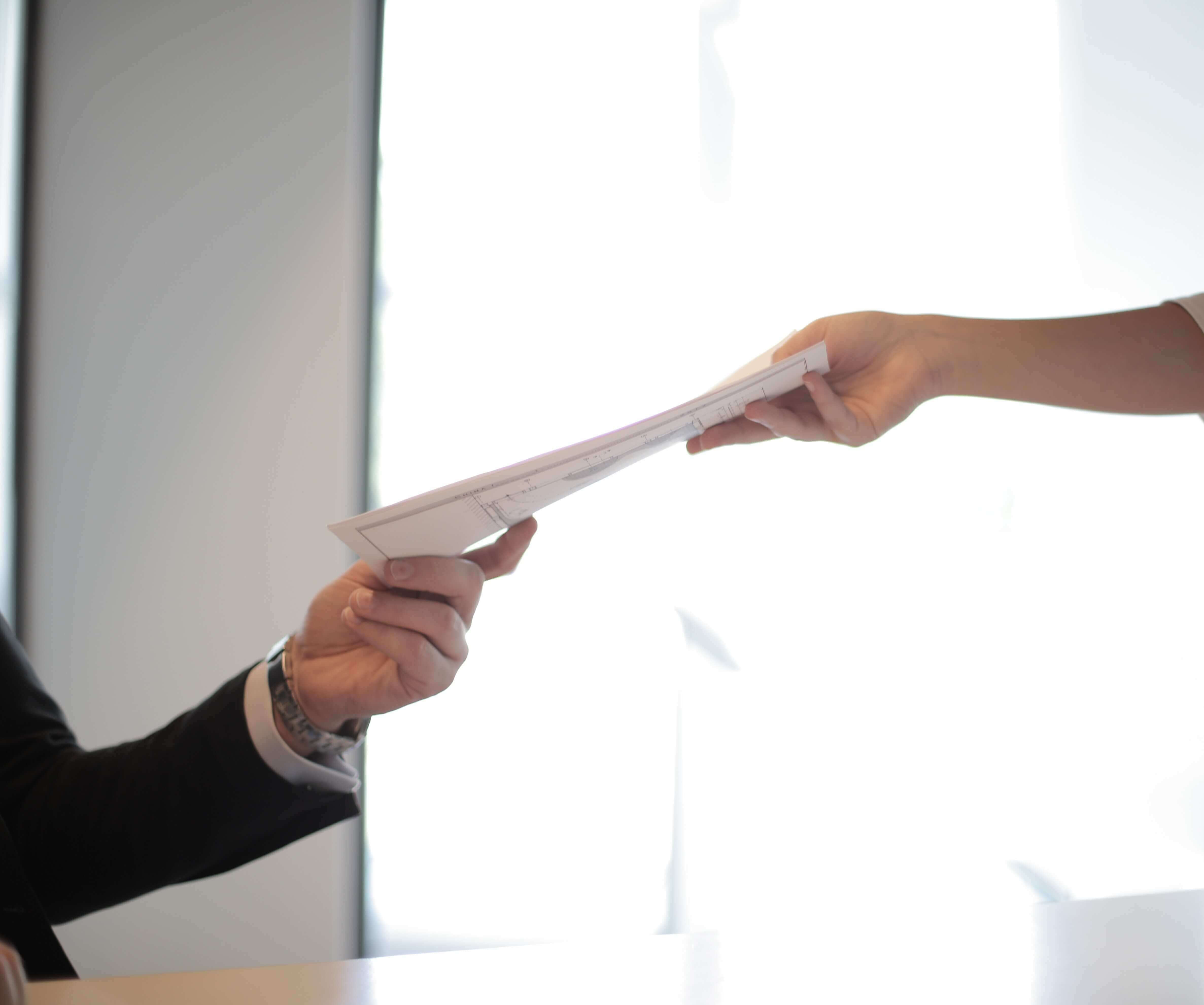 Asesoría y recepción de documentación
