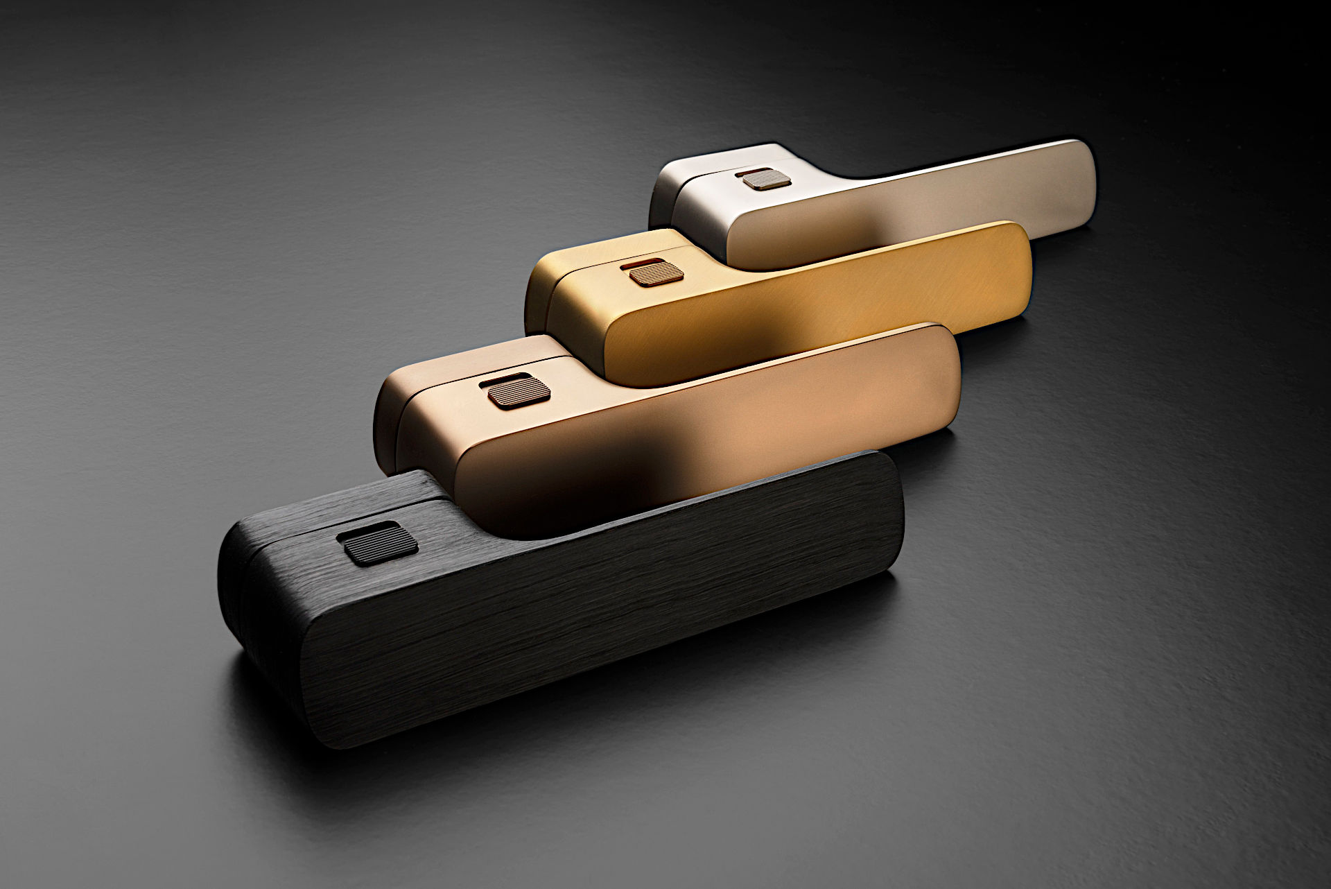 New M&T Minimal 2.0 door handle collection with an integrated privacy thumb lock. Introduced in 2021. Works with Dorsis Fortius and Dorsis Durus frameless doors. 