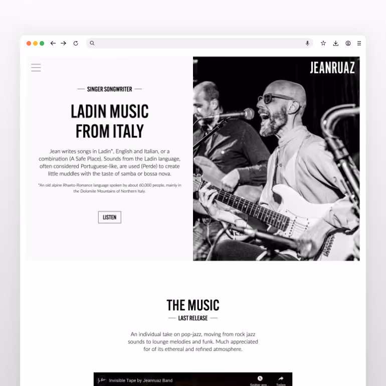Website mit Webflow, Webdesign von Jean Ruaz Website mit Webflow, Webdesign von Jean Ruaz