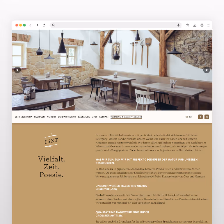 Webdesign, Wordpress Website Lisztwein Webdesign, Wordpress Website Lisztwein