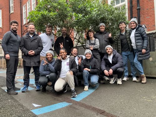 B2C2 staff volunteer at The Aldgate School