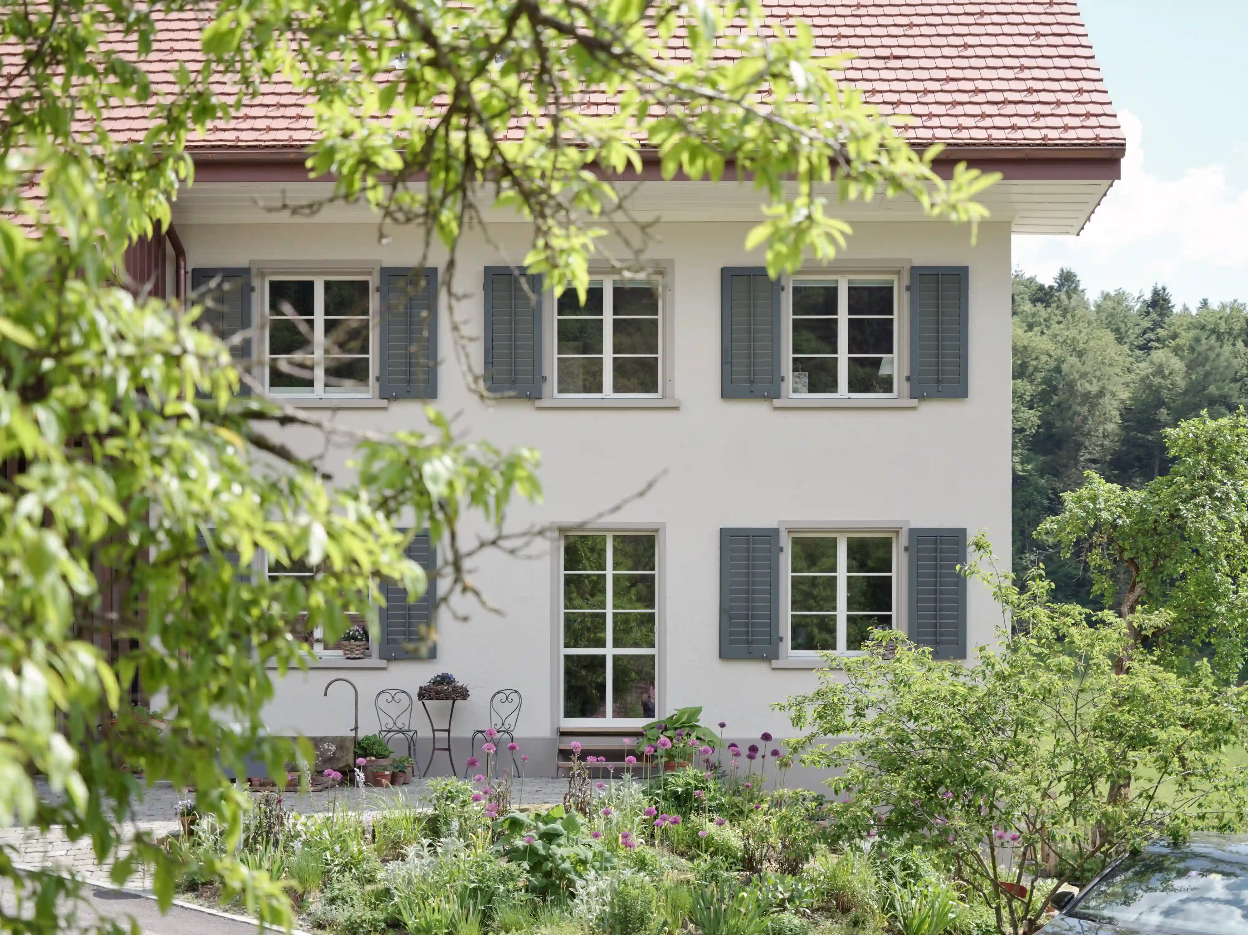 Aussenansicht des Bauernhauses