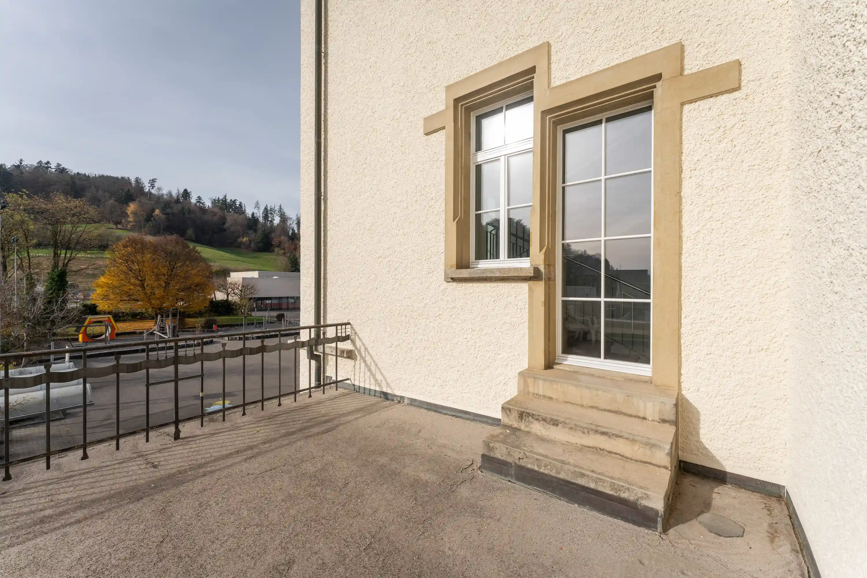 Aussenansicht der Holzmetallfenster