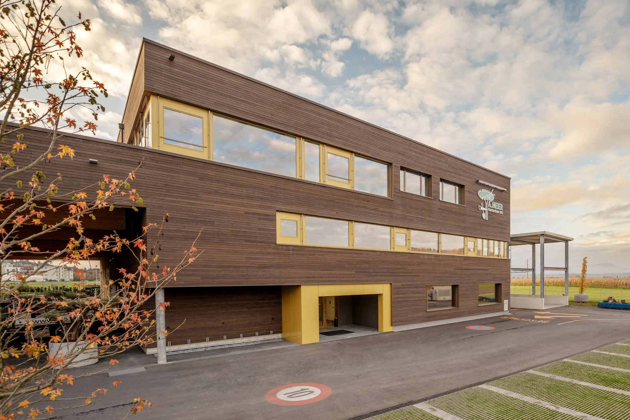 Aussenansicht des neuen Gewerbeparks