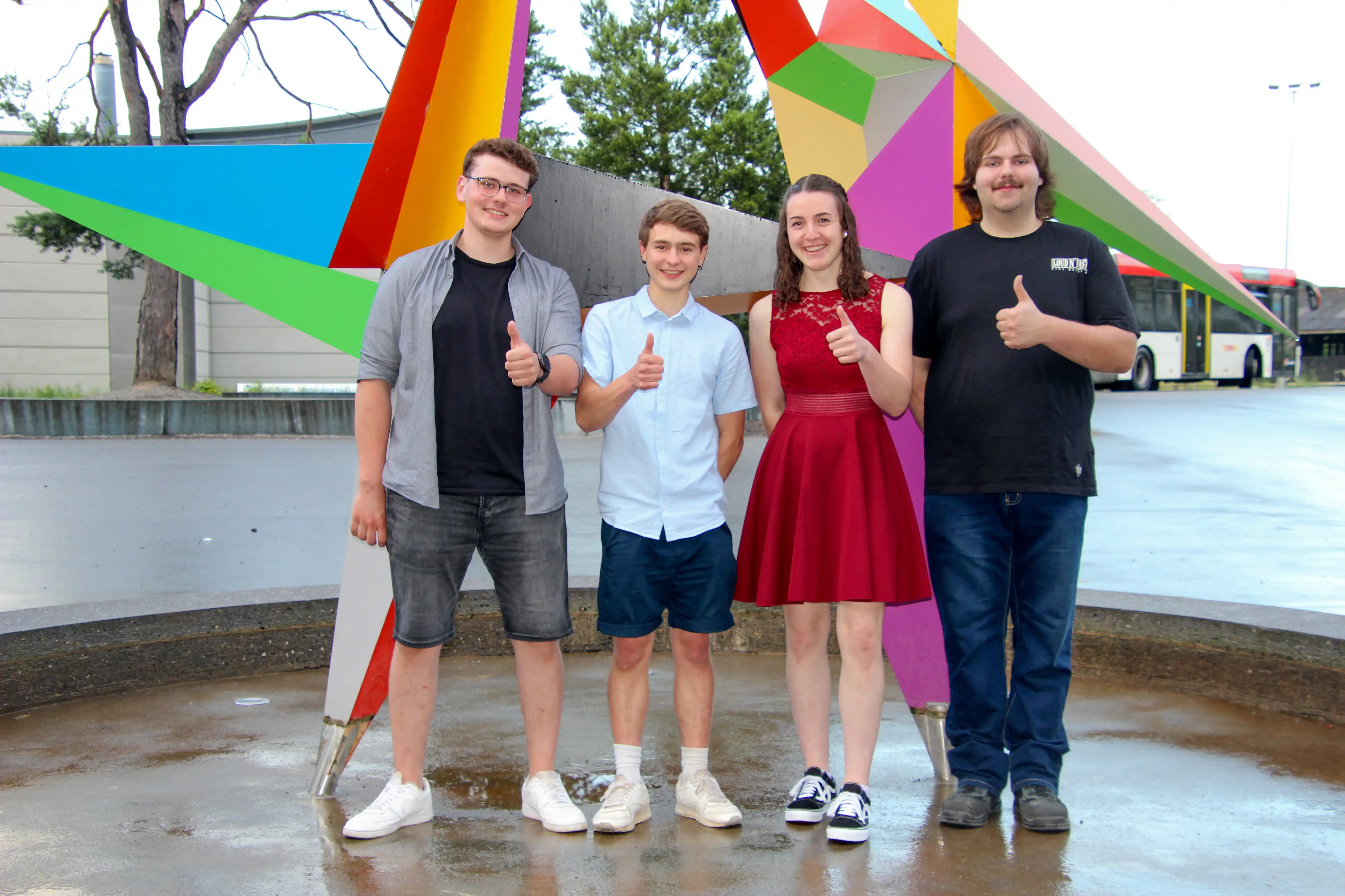 Severin Ruf, Silvan Kaufmann, Manuela Rykart und Pascal Müller