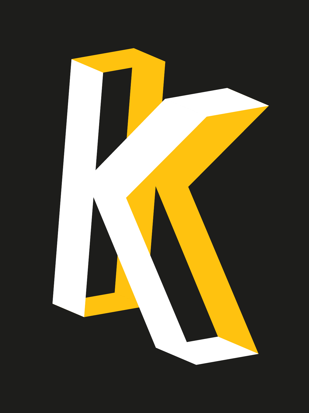 Knockout three-dimensional display typeface thumbnail