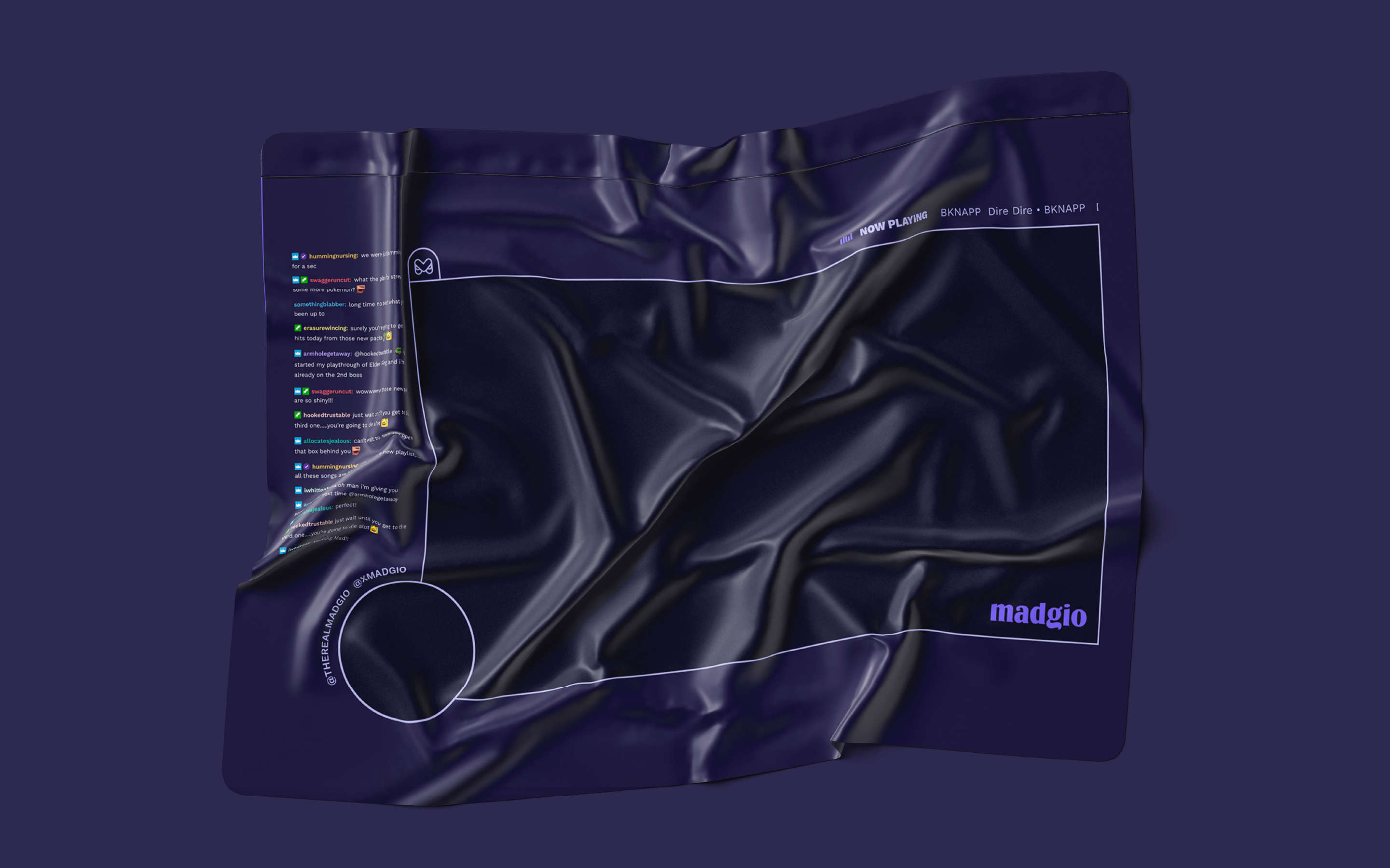 Madgio brand mark in the dark colourway