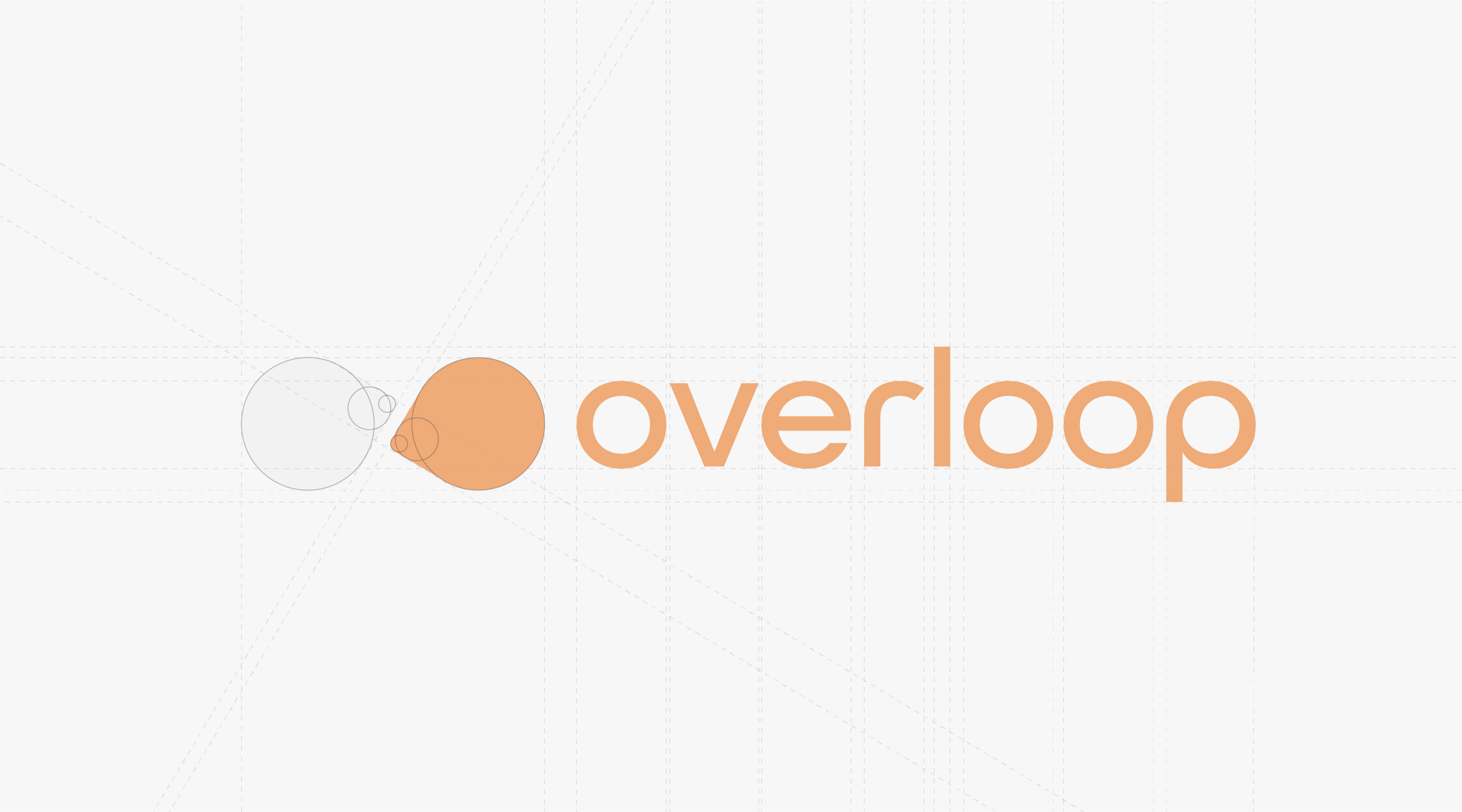 Overloop abstract brand mark referencing two-way conversation and longevity
