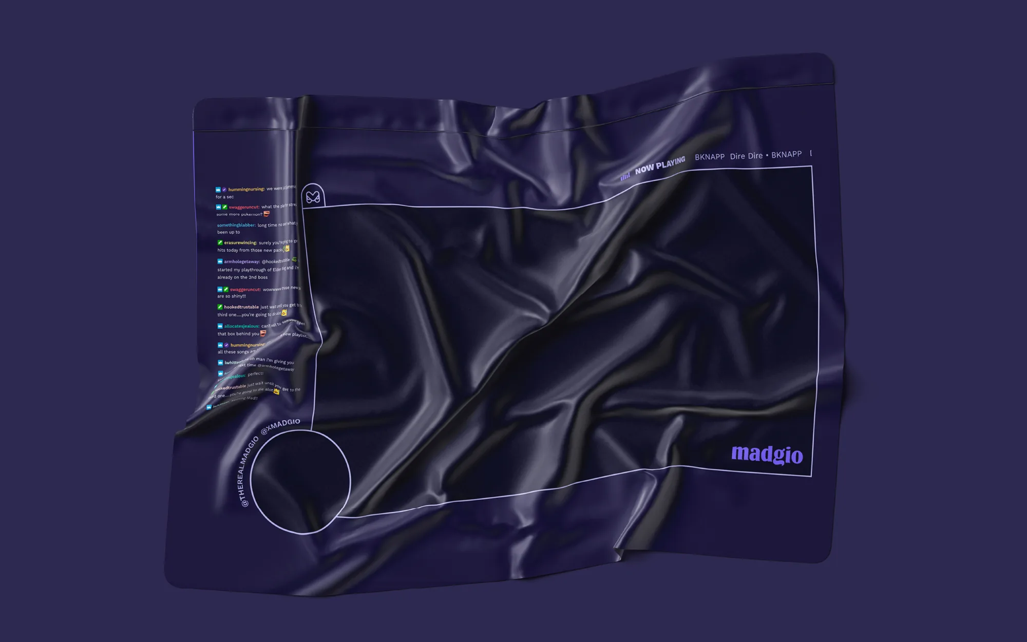Madgio brand mark in the dark colourway