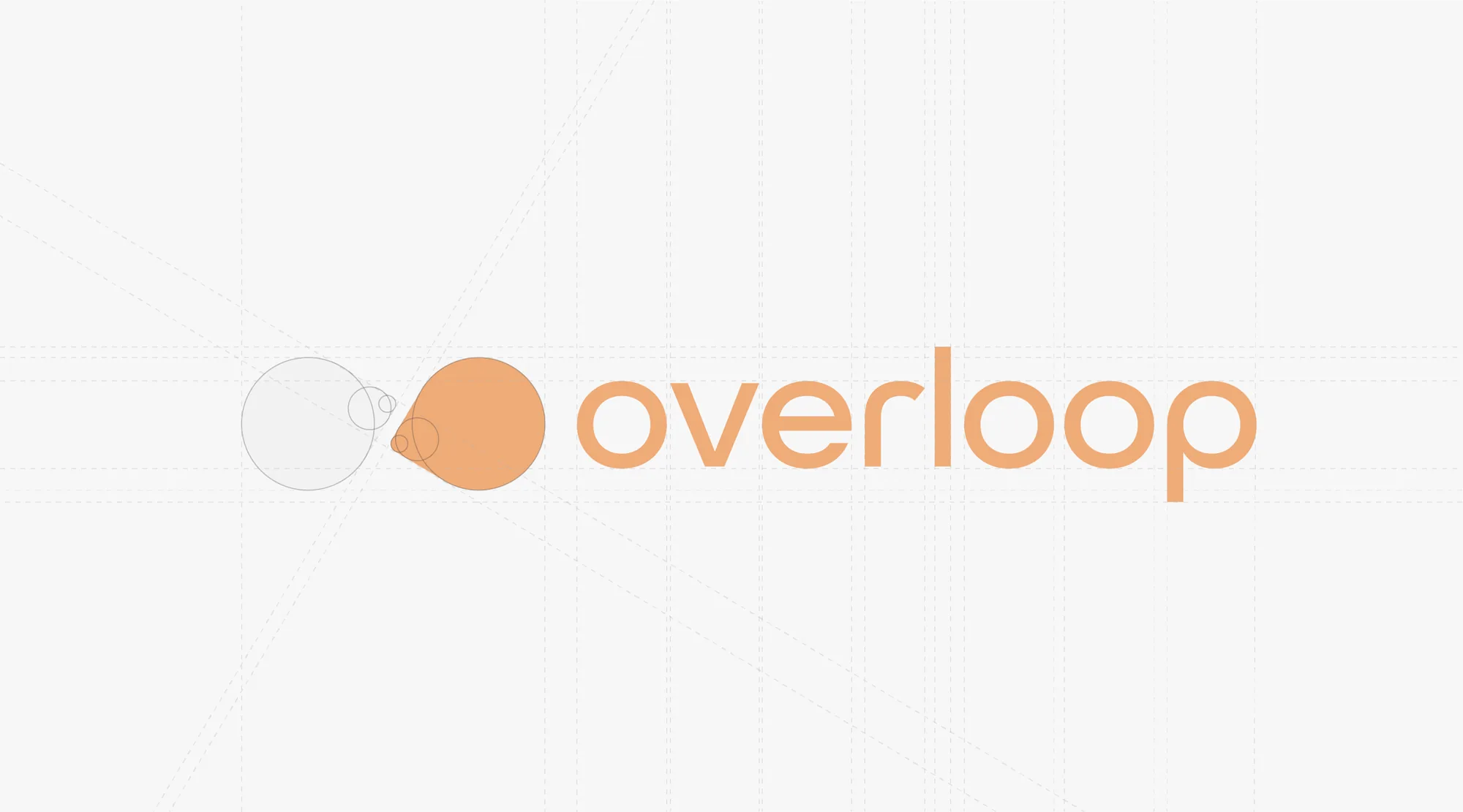Overloop abstract brand mark referencing two-way conversation and longevity