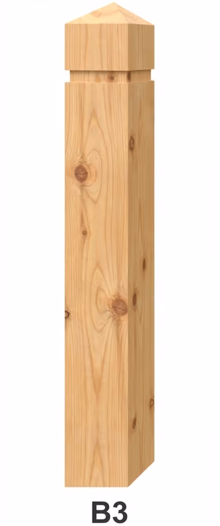 B3 Bollard made with care here in Kilsyth, Melbourne, Victoria from sustainable White Cypress Pine 