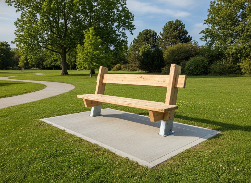 Wellington Council bolt down park Seat