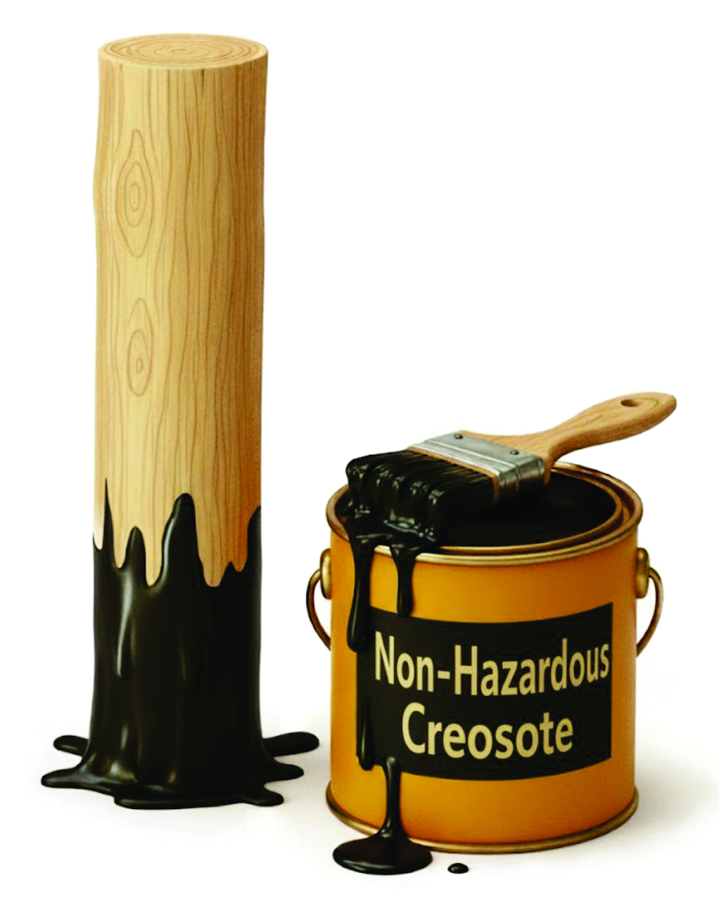 Non-hazardous, creosote-based paint. the most effective wat to achieve the longest possible lifespan for your fencing and other projects.  