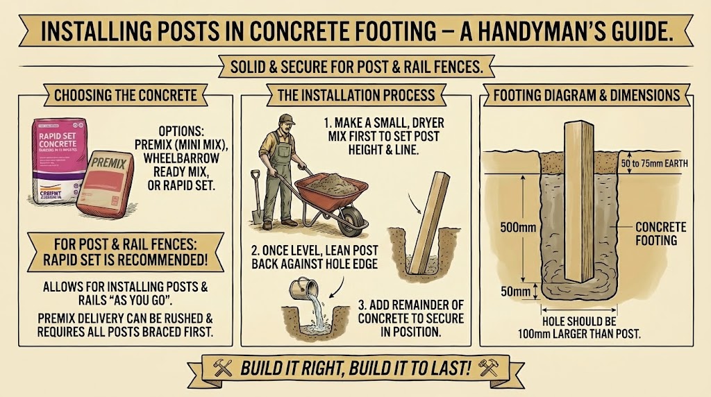 installation in a Concrete footing 