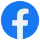 Facebook logo with white lowercase 'f' on a blue circular background.