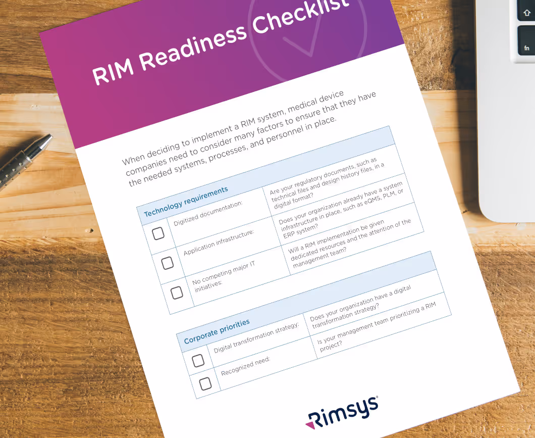 RIM readiness checklist