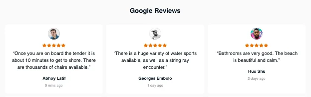 Users giving a 5 star review to a local business