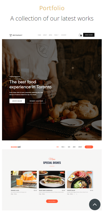 Portfolio web page with responsive design