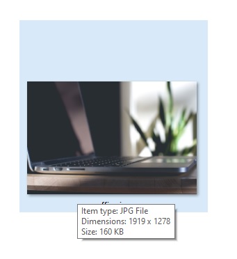 Image of a .jpg file with a small size