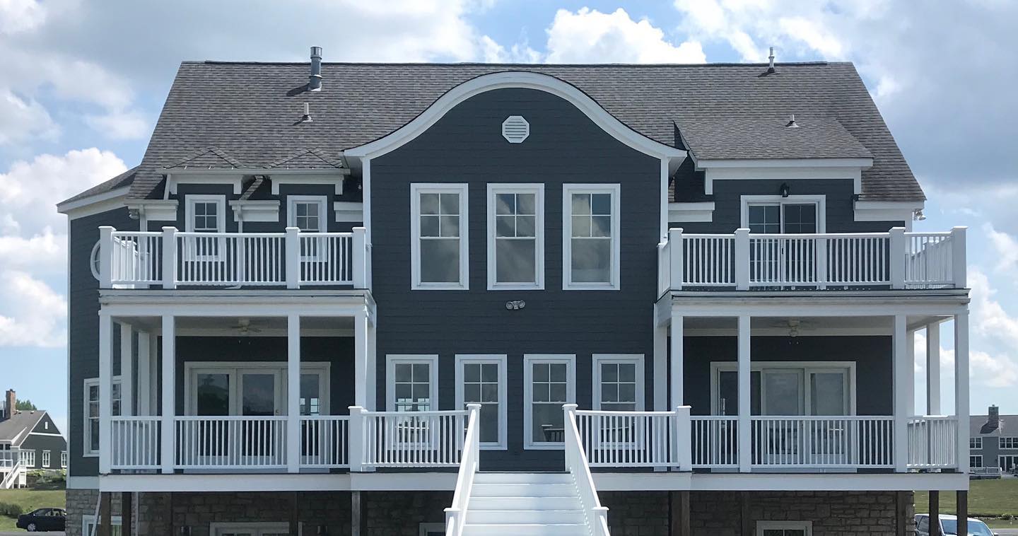 big house that was repainted. before and after