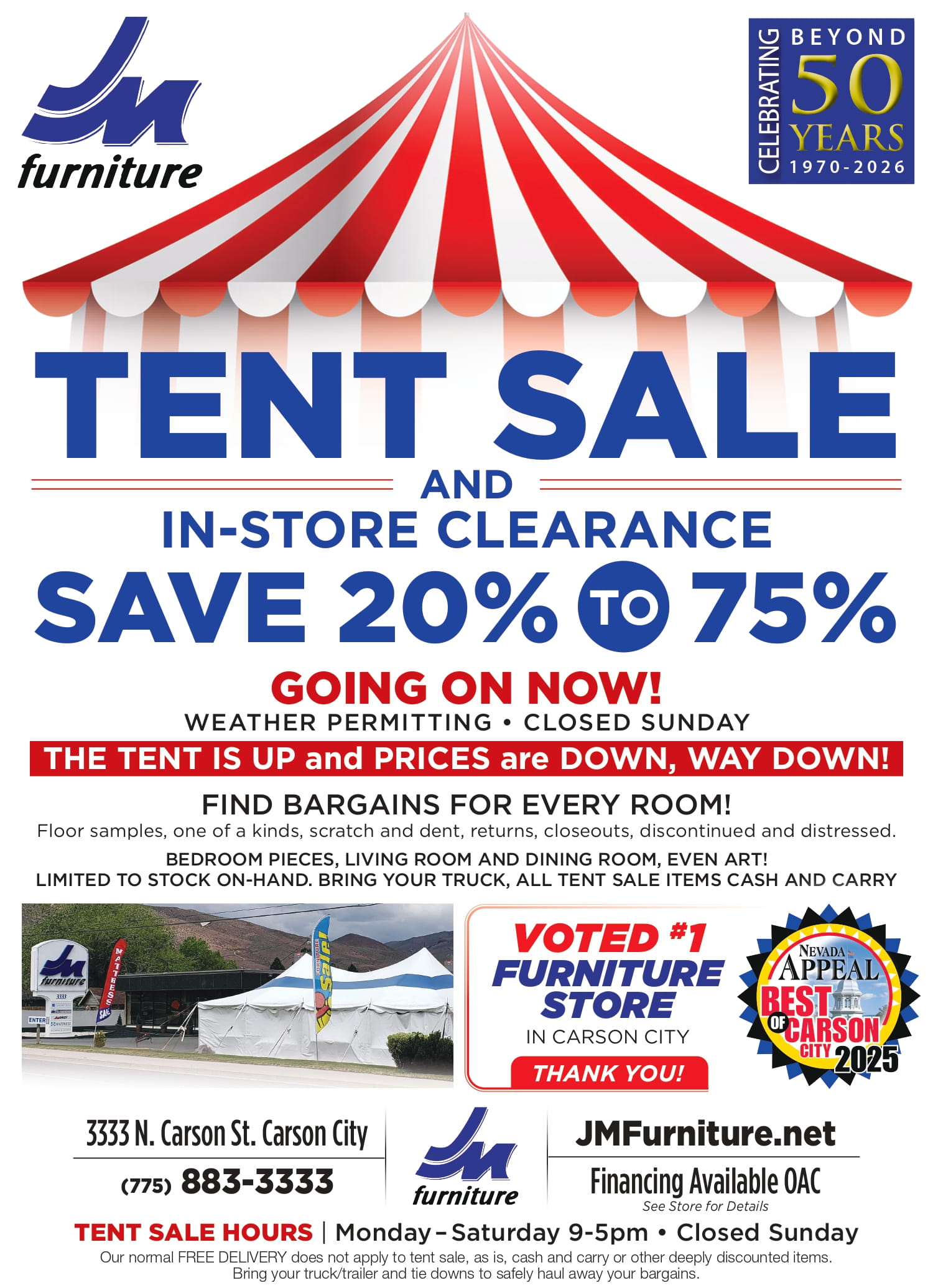 The Tent Is Up And Prices Are Down