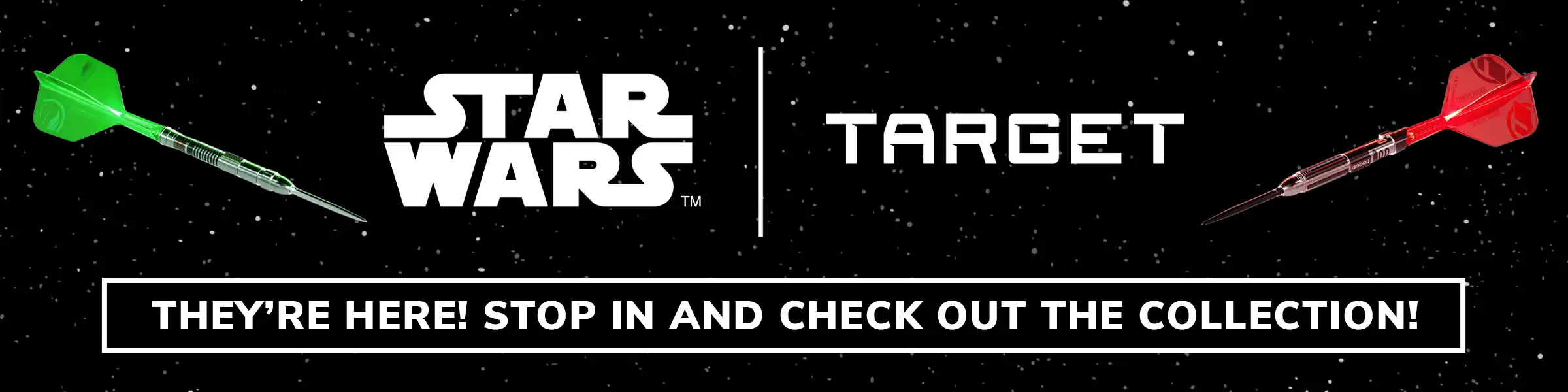 Star Wars Target Darts collaboration arriving November 11, 2025. Now accepting pre-orders.