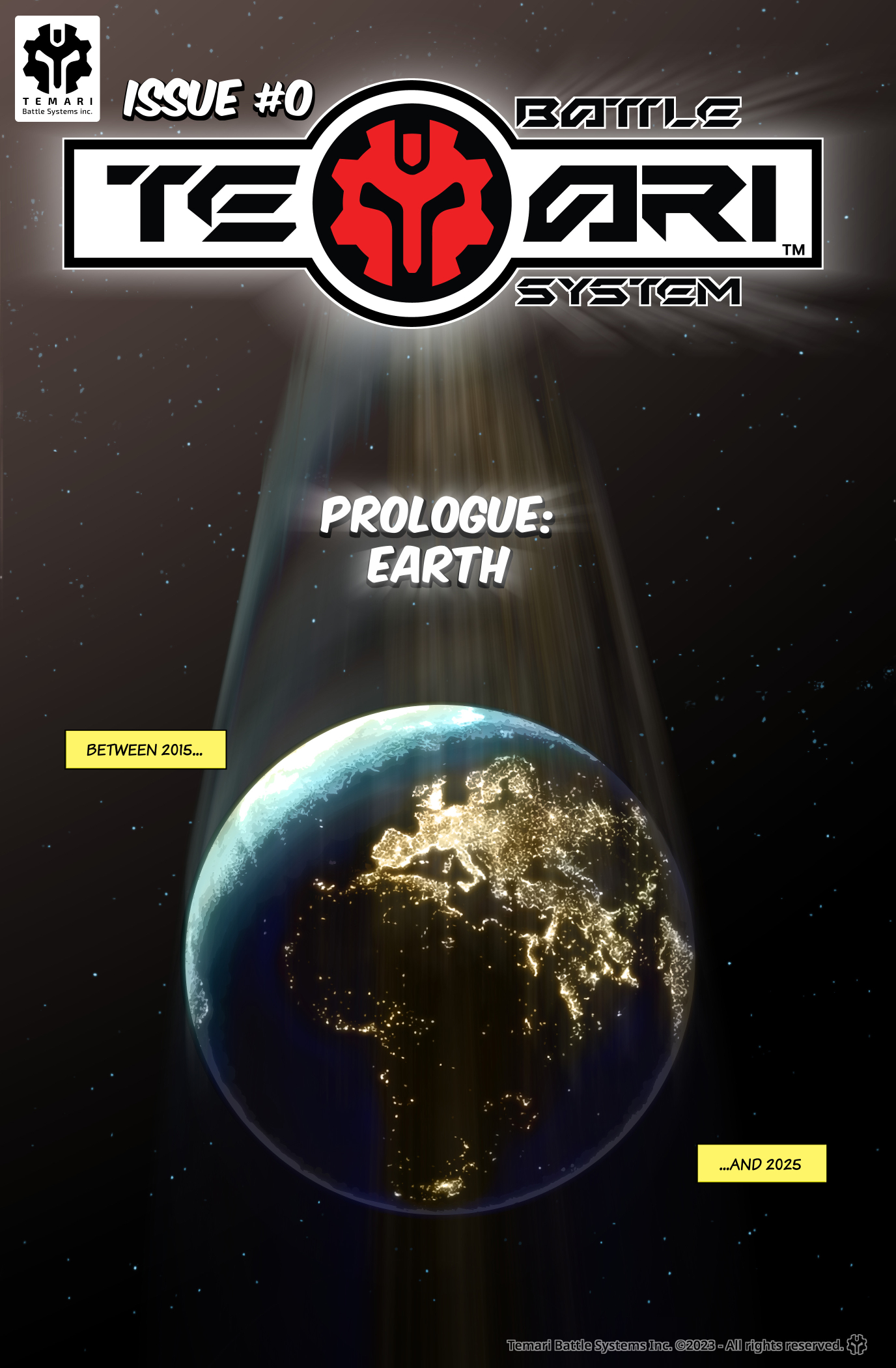 Temari comic cover issue 0, Prologue - featuring the arrival of Temari units on Earth
